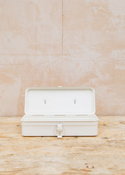 Toyo Trunk Shaped Tool Box with Catch in White