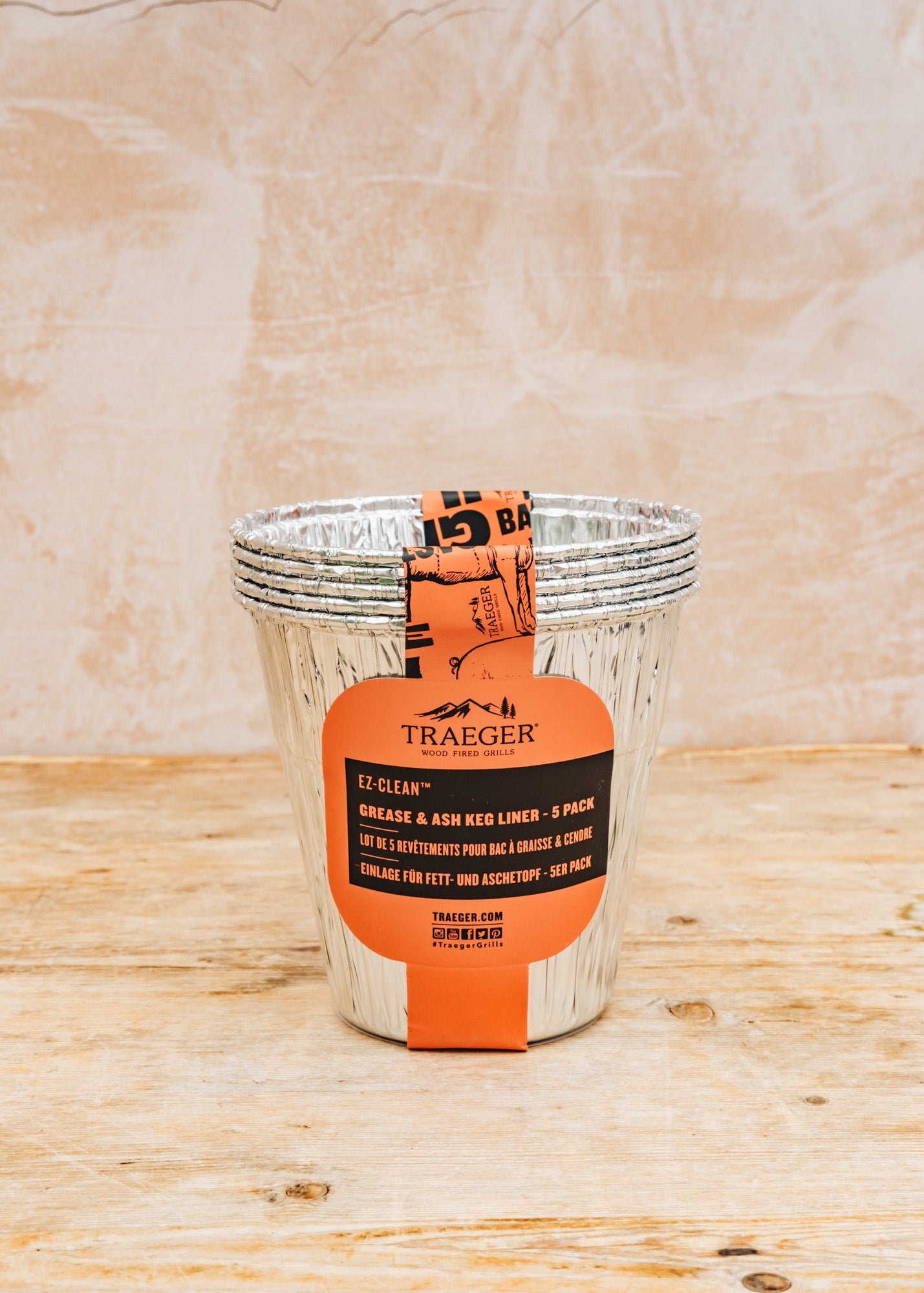 Traeger EZ-Clean Grease and Ash Keg Liner, pack of five