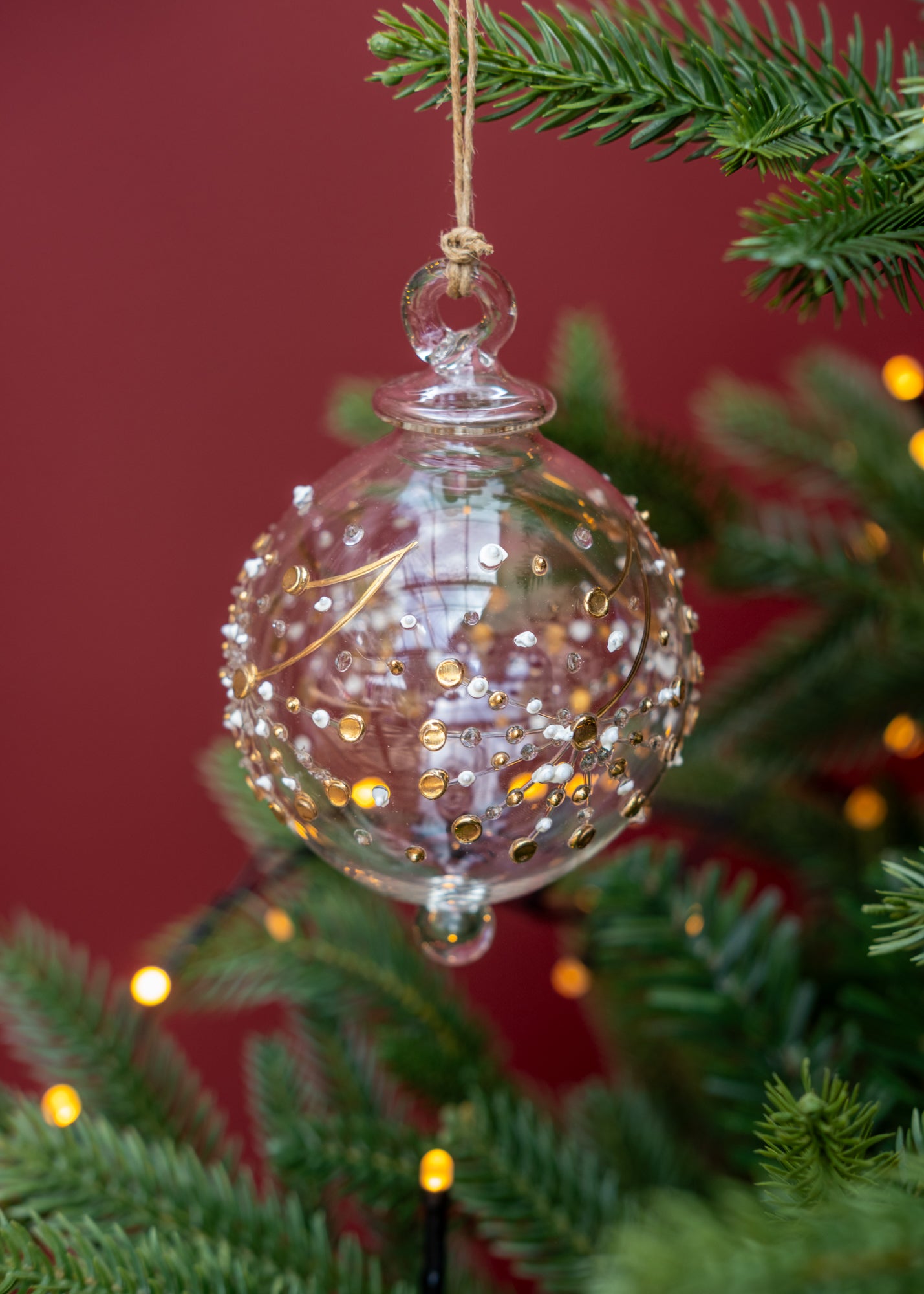 Agapanthus Bauble in Clear and Gold
