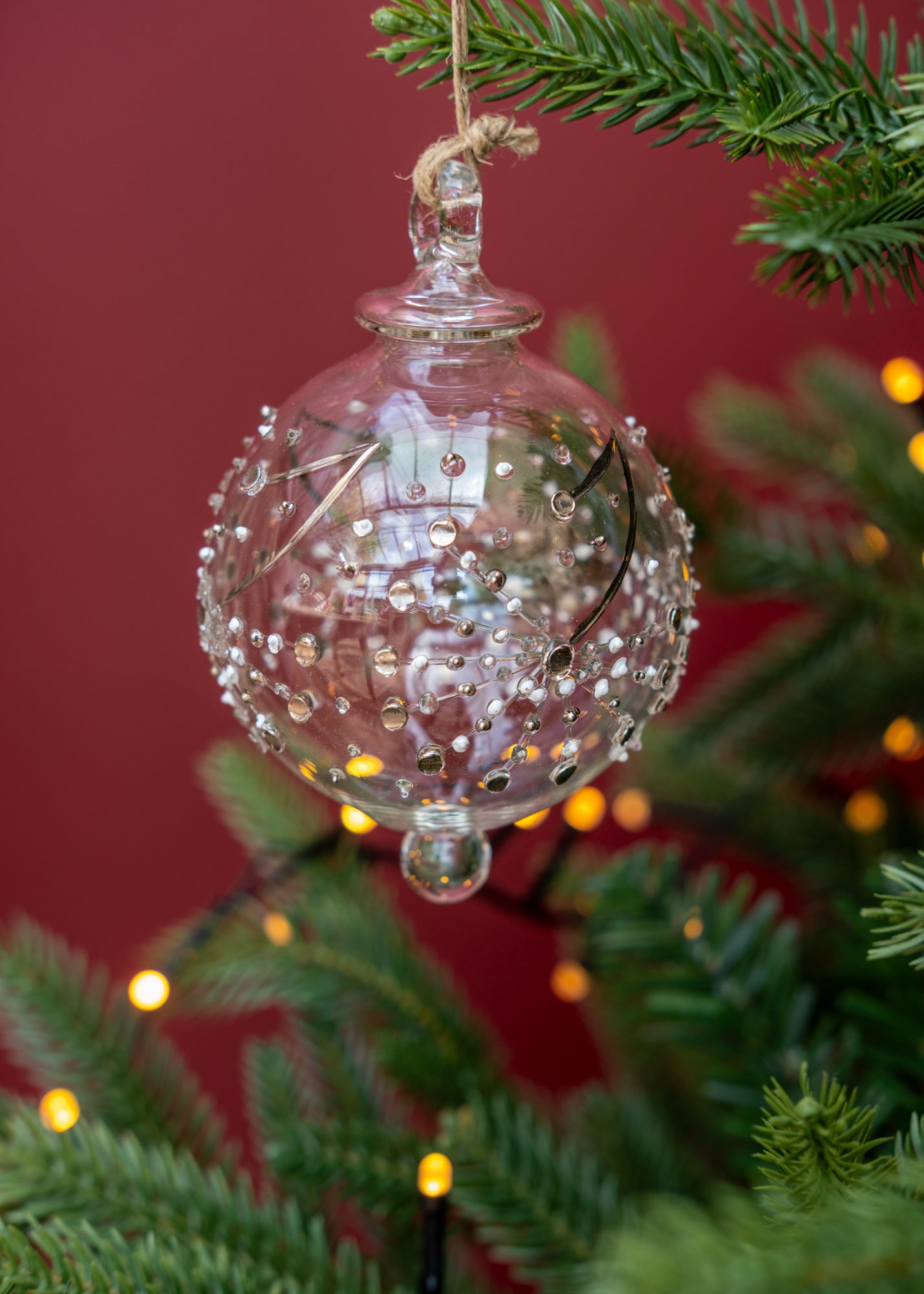 Agapanthus Bauble in Clear and Silver