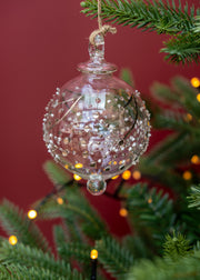 Agapanthus Bauble in Clear and Silver