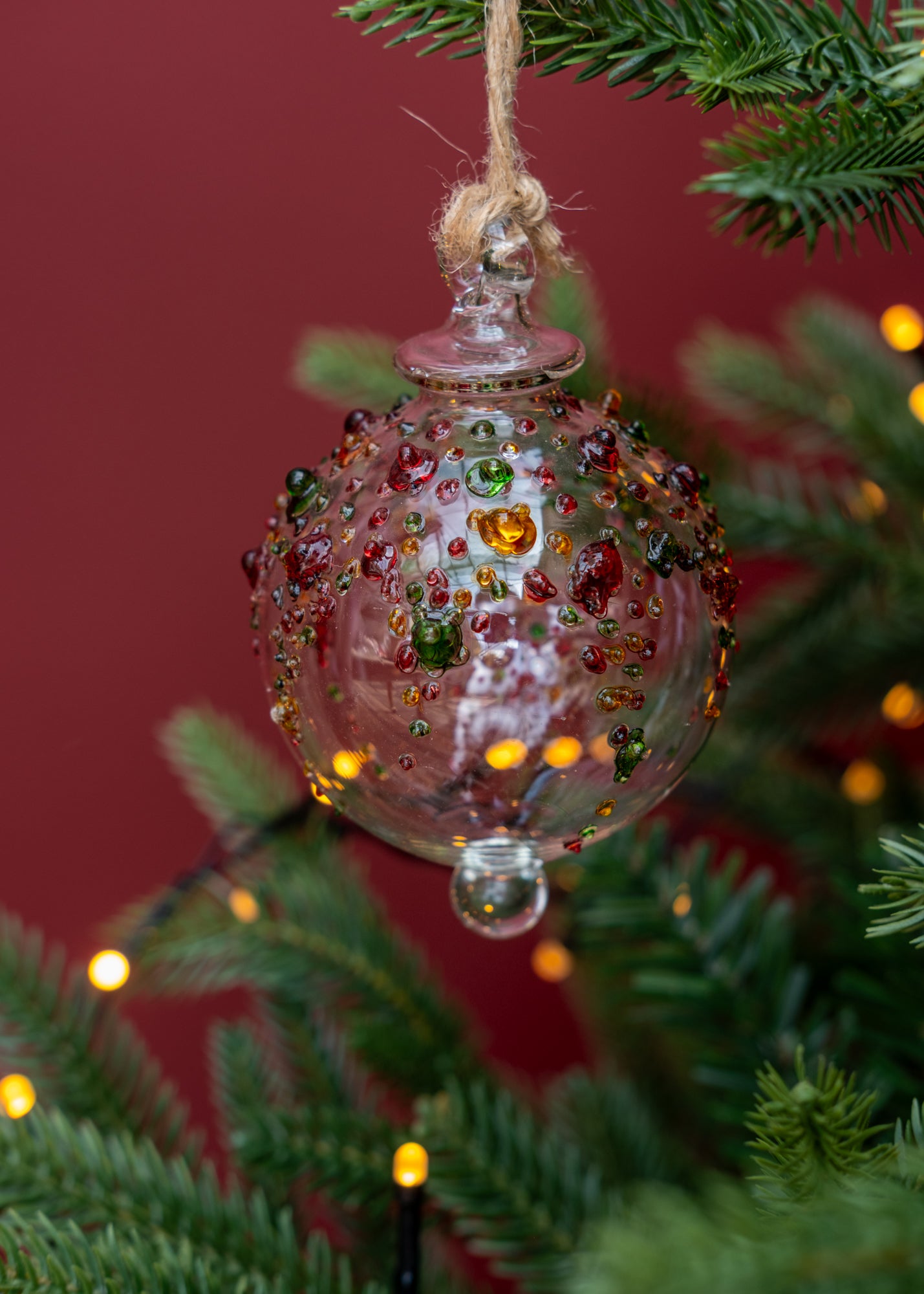 Candy Icing Bauble in Gold, Red and Green