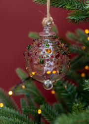 Candy Icing Bauble in Gold, Red and Green