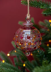 Chess Bauble in Gold, Red and Pink