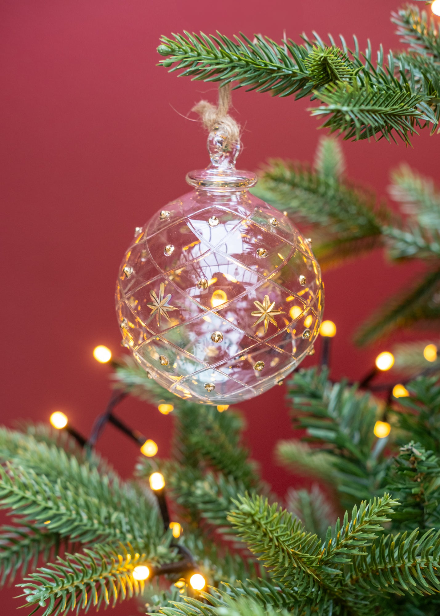 Pearls and Stars Bauble in Gold