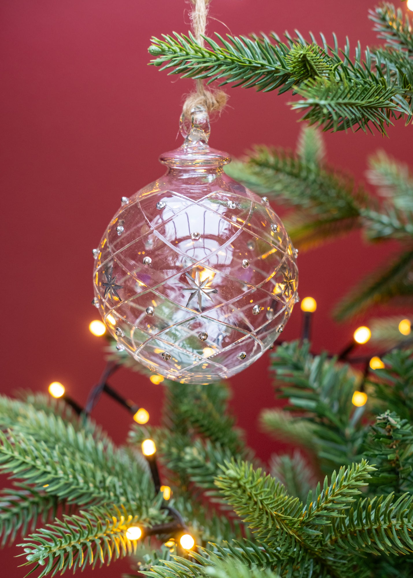 Pearls and Stars Bauble in Silver