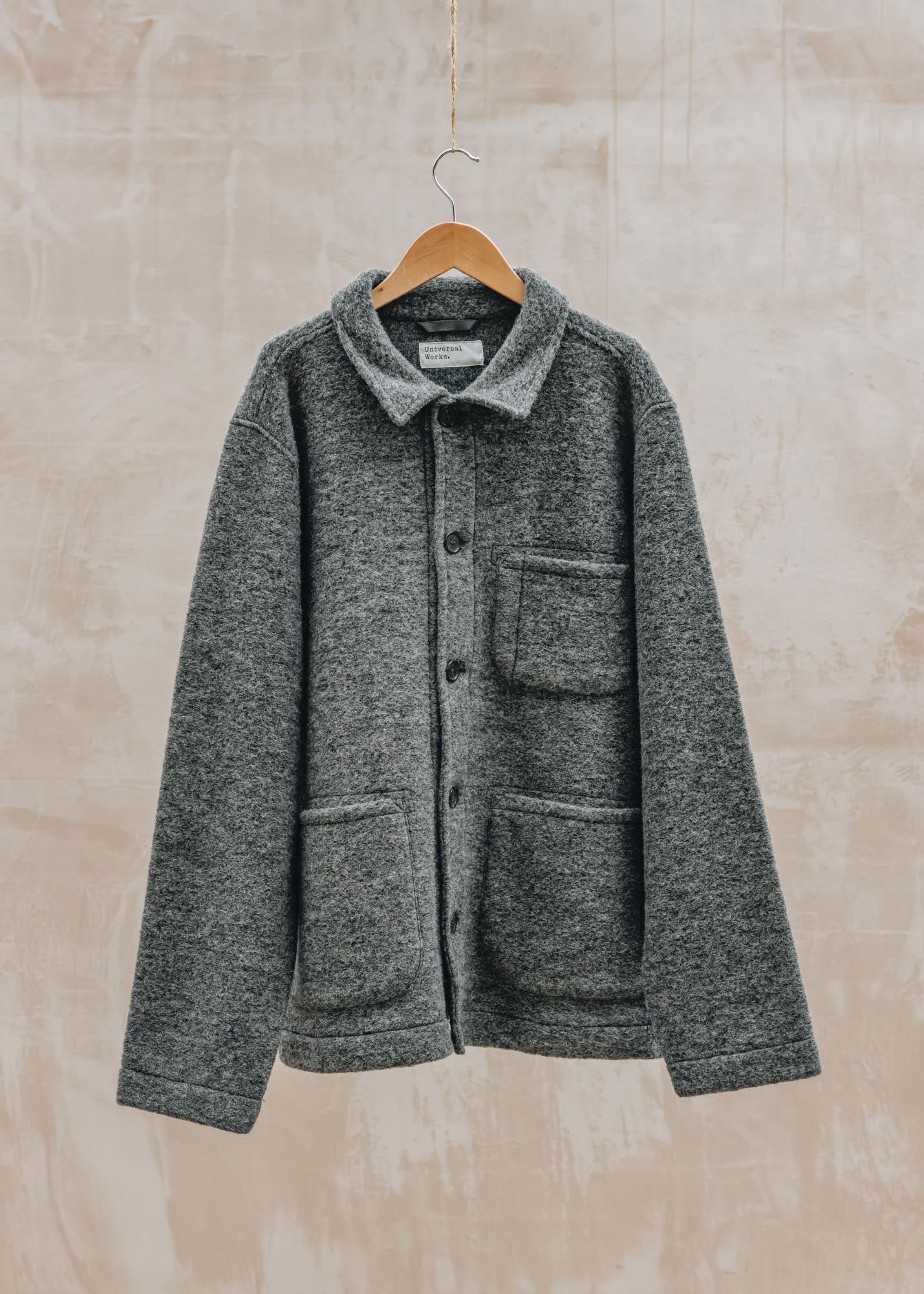 Universal Works Field Jacket in Grey Marl