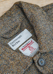 Universal Works Easy Jacket in Gold Harris Tweed Plaid