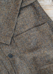 Universal Works Easy Jacket in Gold Harris Tweed Plaid