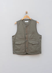 Universal Works Four Pocket Gilet in Olive