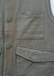 Universal Works Four Pocket Gilet in Olive
