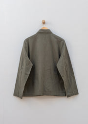 Universal Works Brushed Moleskin Franck Jacket in Olive