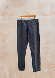 Universal Works Military Chinos in Seersucker Navy