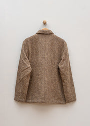 Universal Works Original Harris Tweed Bakers Jacket in Sand and Brown
