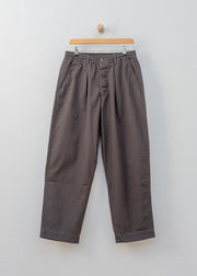 Universal Works Micro Canvas Oxford Pant in Brown