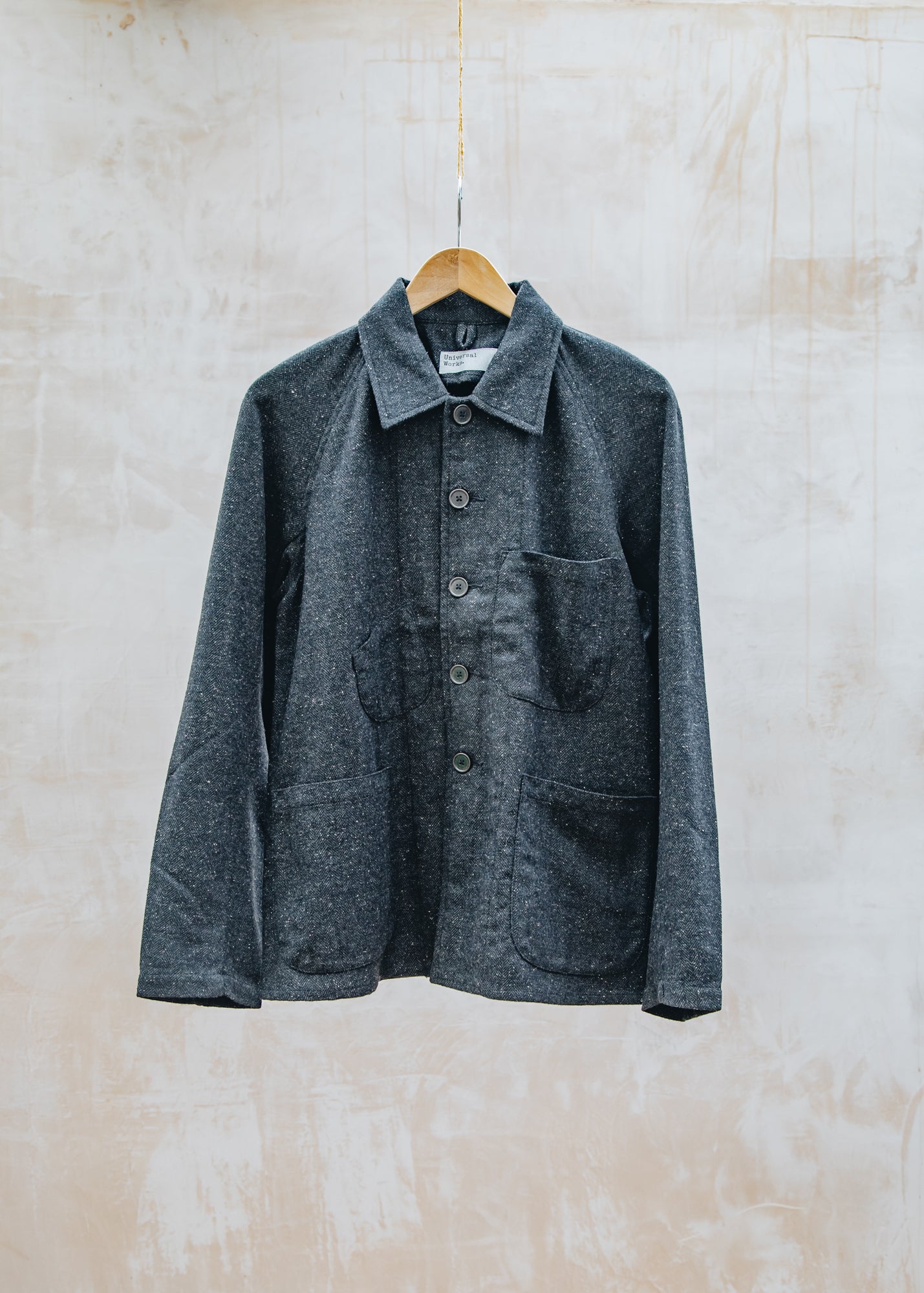Station Jacket in Black Salt N Pepper Tweed