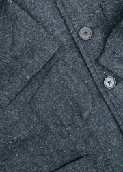 Universal Works Station Jacket in Black Salt N Pepper Tweed