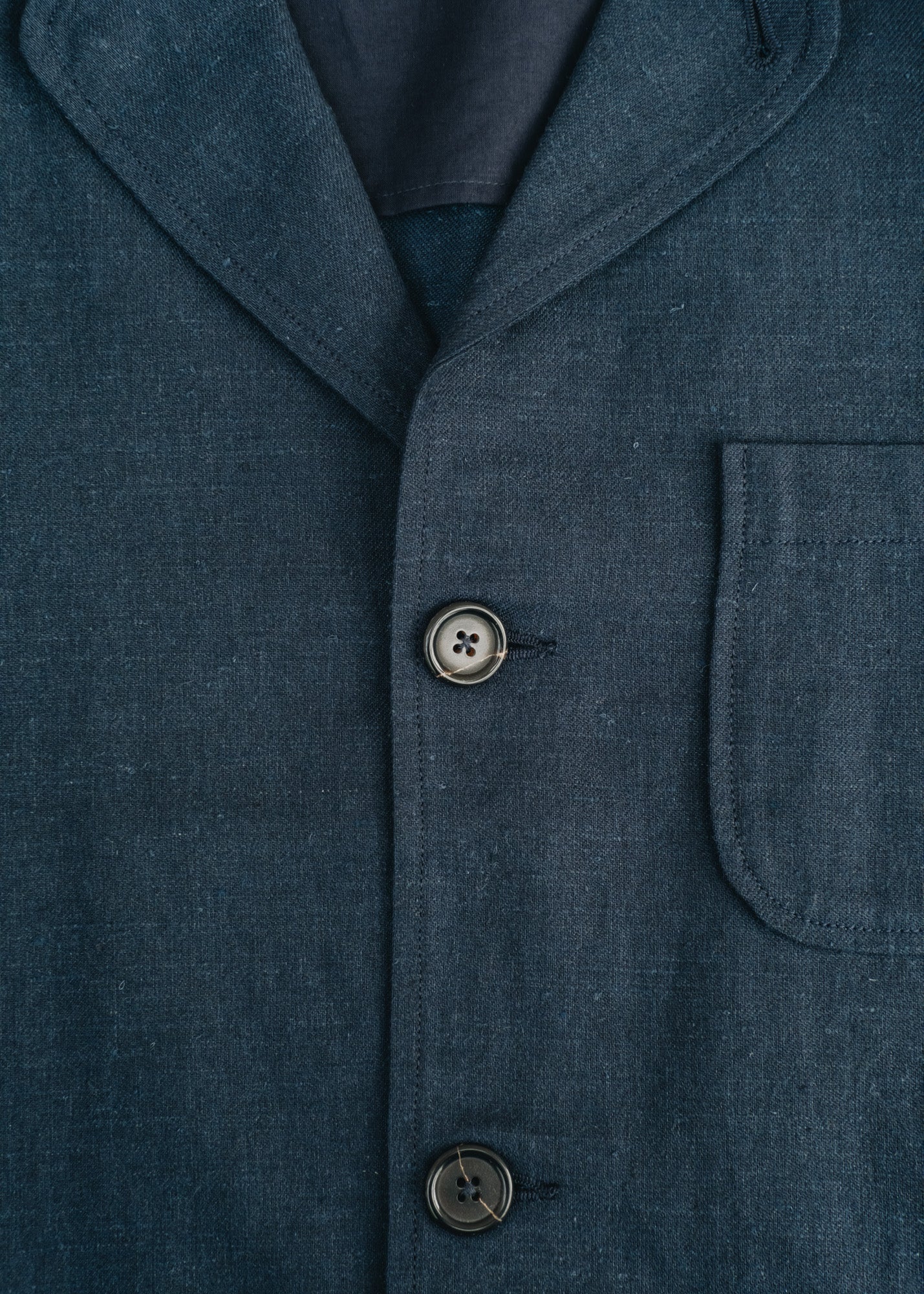 Universal Works Three Button Jacket in Navy