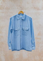 John Smedley Utility Shirt in Pale Blue