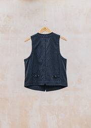Universal Works Twill Field Waistcoat in Navy