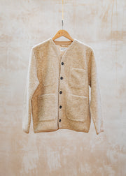 Red Wing Wool Fleece Cardigan in Fawn