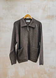 Red Wing Zip Cardigan in Brown