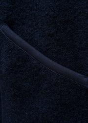 Universal Works Wool Fleece Zip Waistcoat in Navy