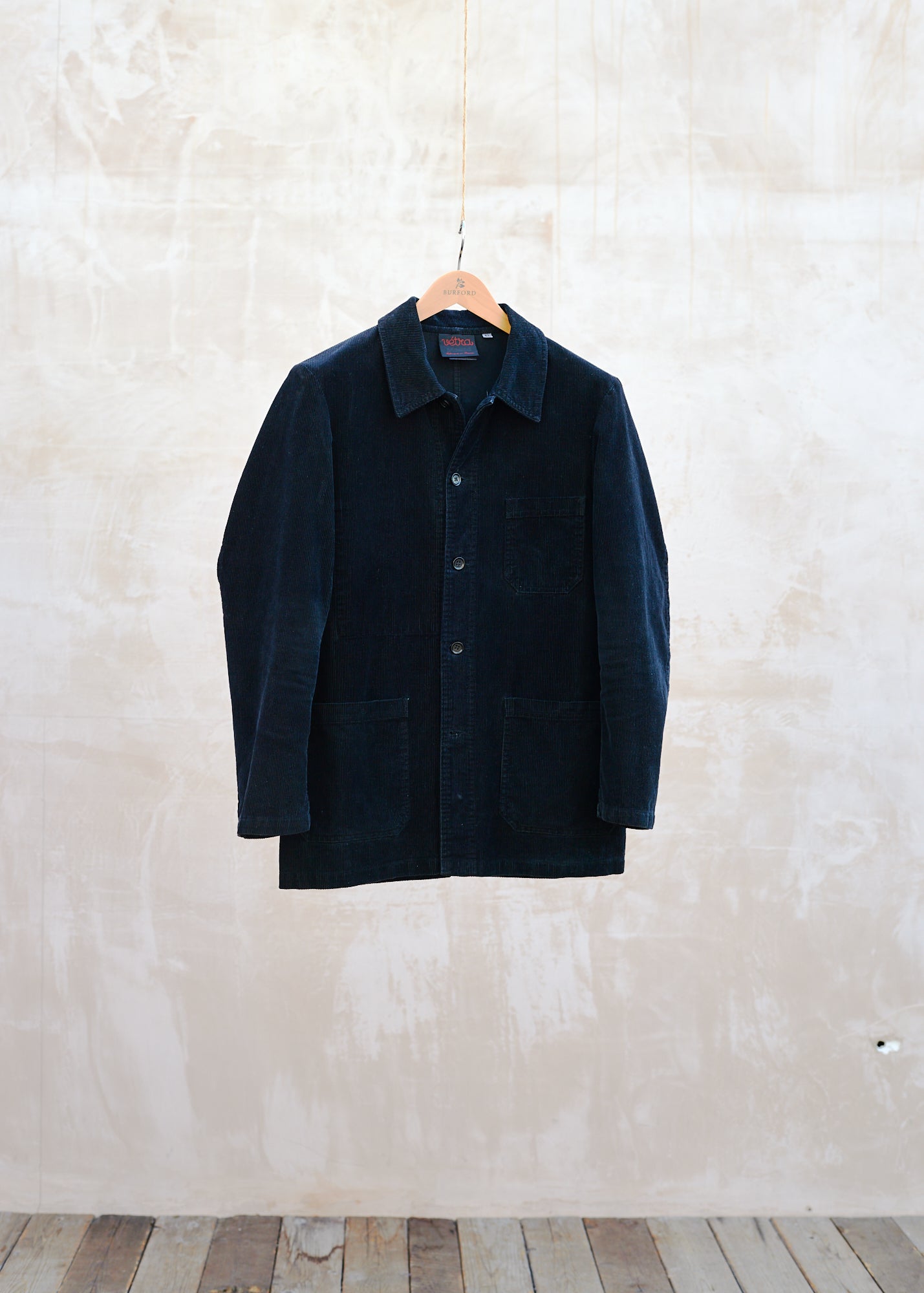 Vetra Black Corduroy Chore Jacket - S/M