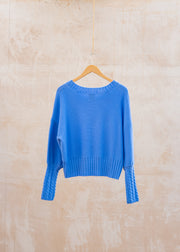 Van Kukil Alina Mutton Sleeve Jumper in Déjà Vu Blue