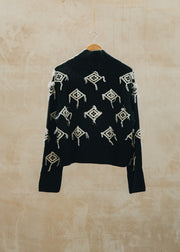 Van Kukil Erin High Neck Tassel Jumper in Deep Shadow