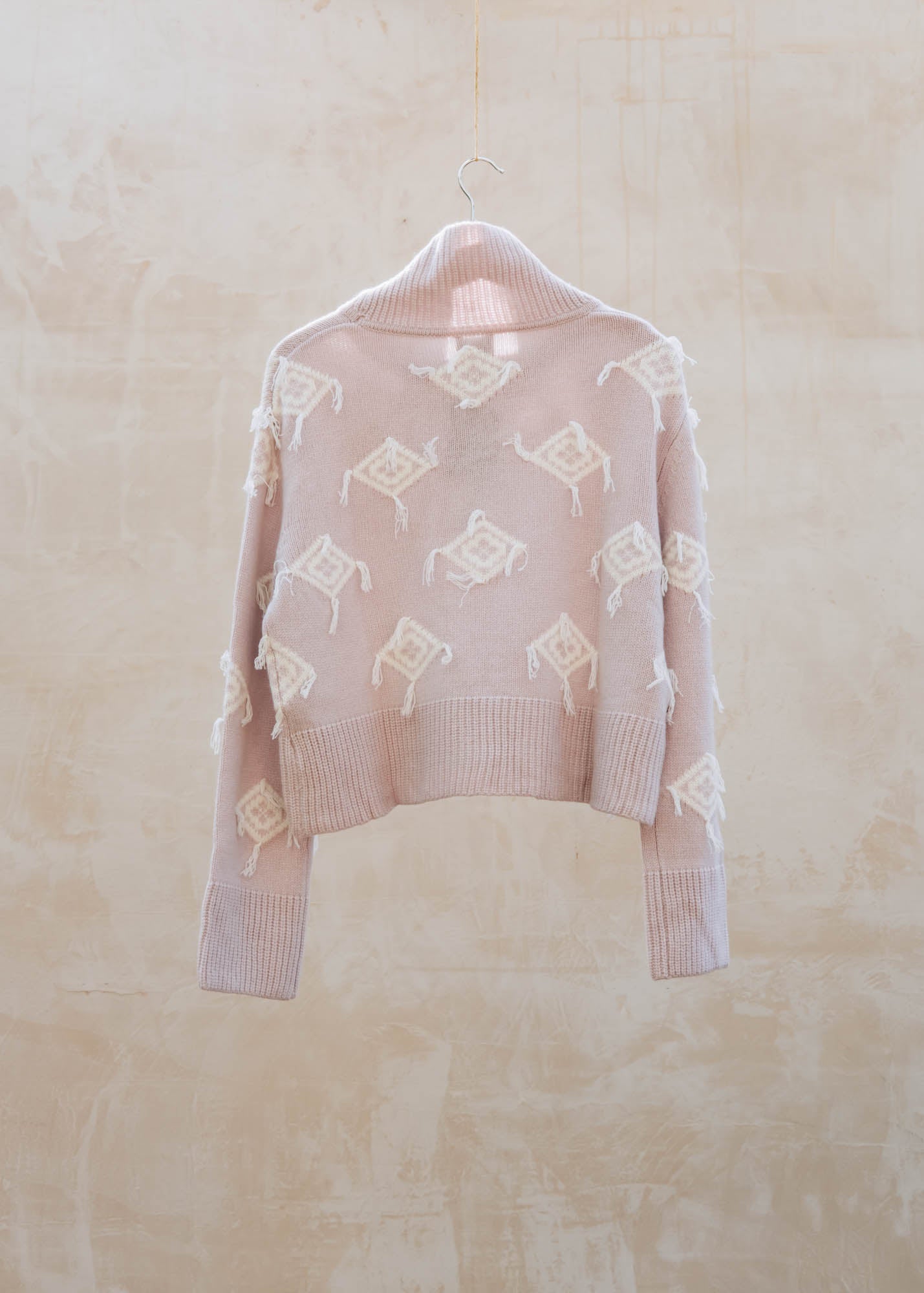 Van Kukil Erin High Neck Tassel Jumper in Dusky