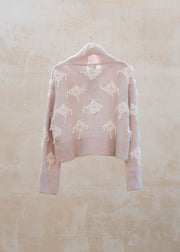 Van Kukil Erin High Neck Tassel Jumper in Dusky