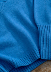 Van Kukil Jovie Raglan V-Neck Jumper in Déjà Vu Blue