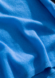 Van Kukil Katij Relaxed Fit V-Neck Jumper in Déjà Vu Blue