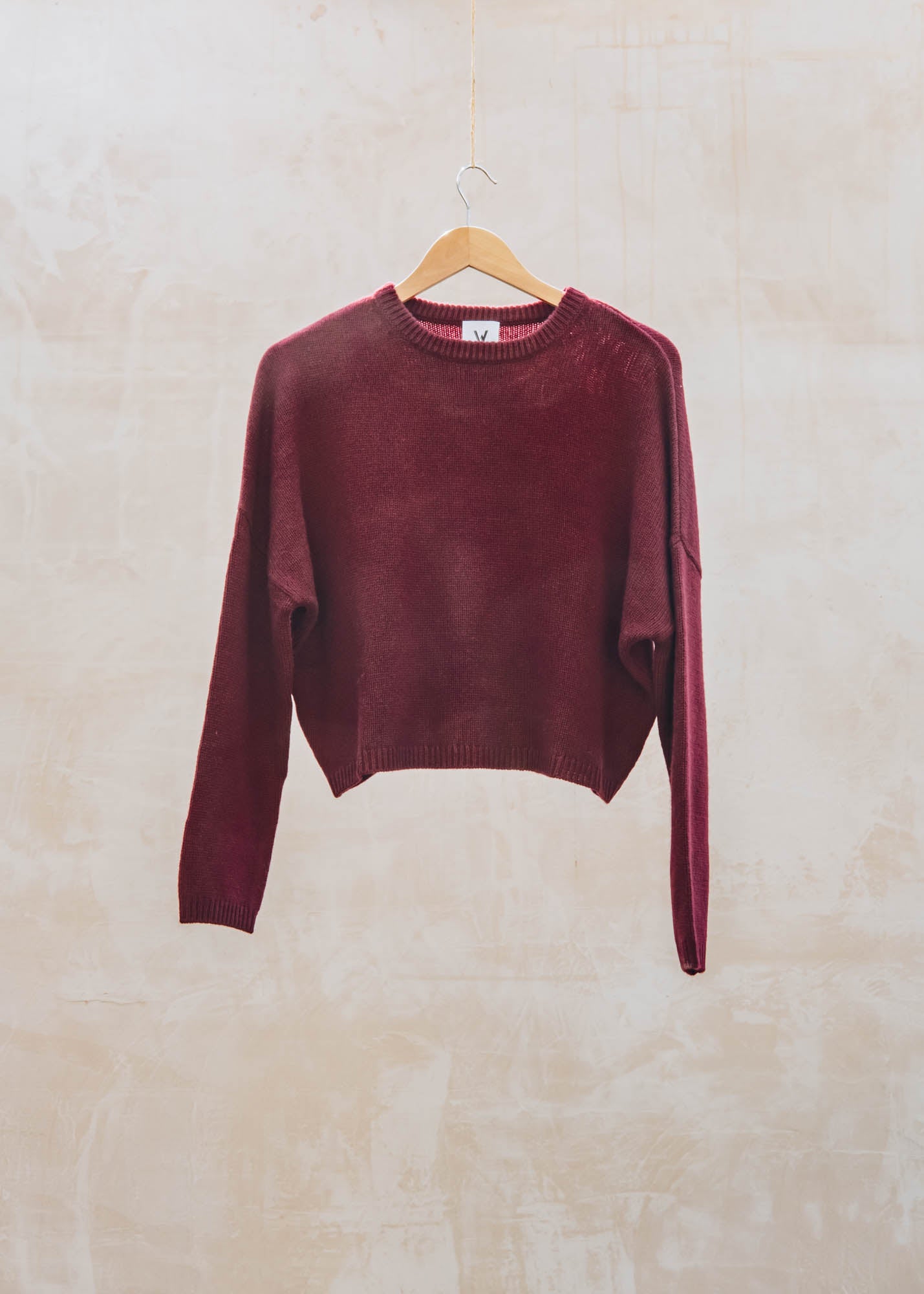 Oaklynn Heavy Knit Boxy Jumper in Italian Plum