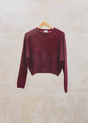 Oaklynn Heavy Knit Boxy Jumper in Italian Plum