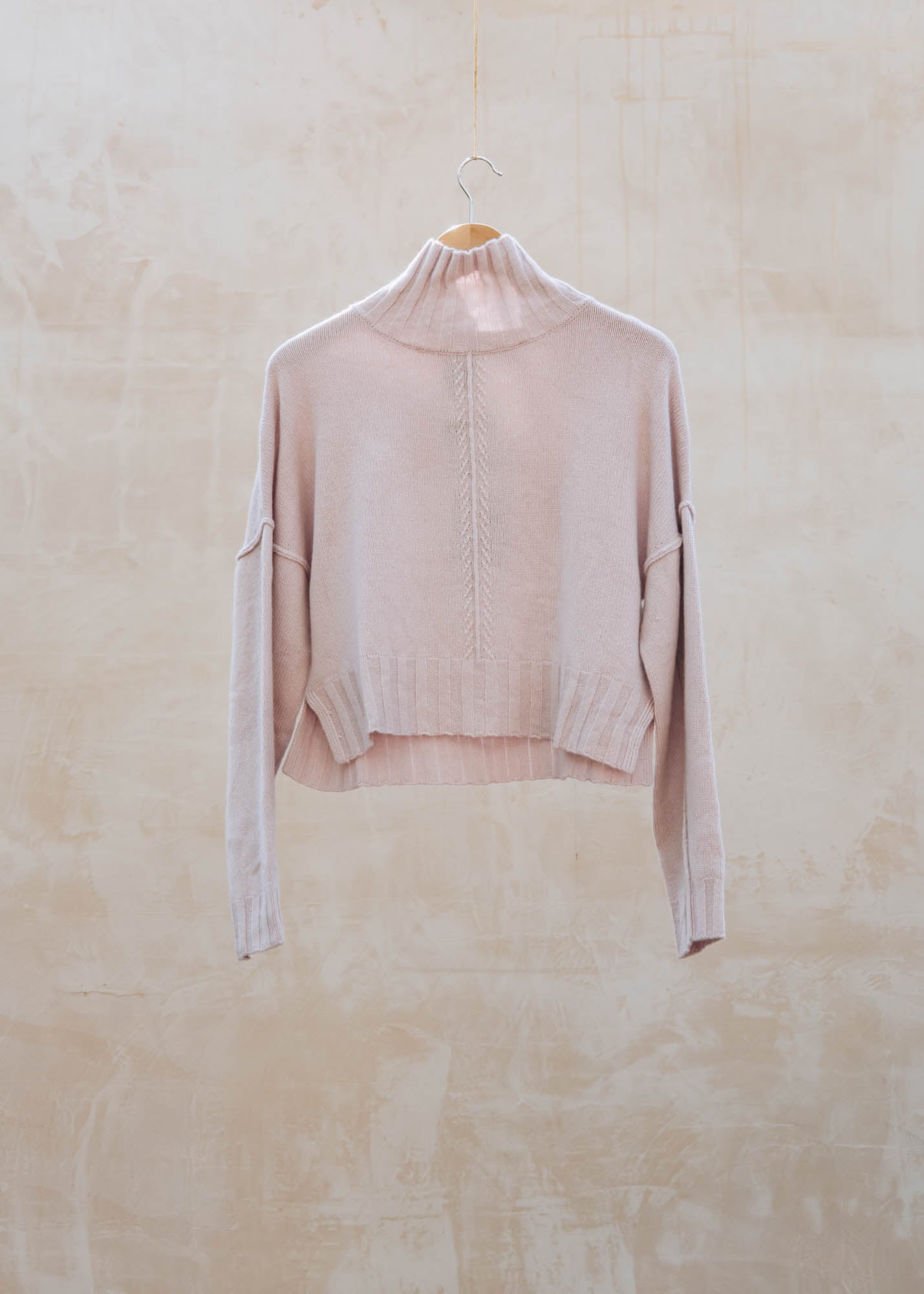 Reese High Neck Boxy Fit Jumper in Dusky