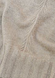 Van Kukil Reese High Neck Boxy Fit Jumper in Wildebeest
