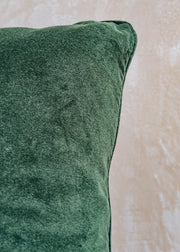 Bungalow Velvet Cushion in Forest