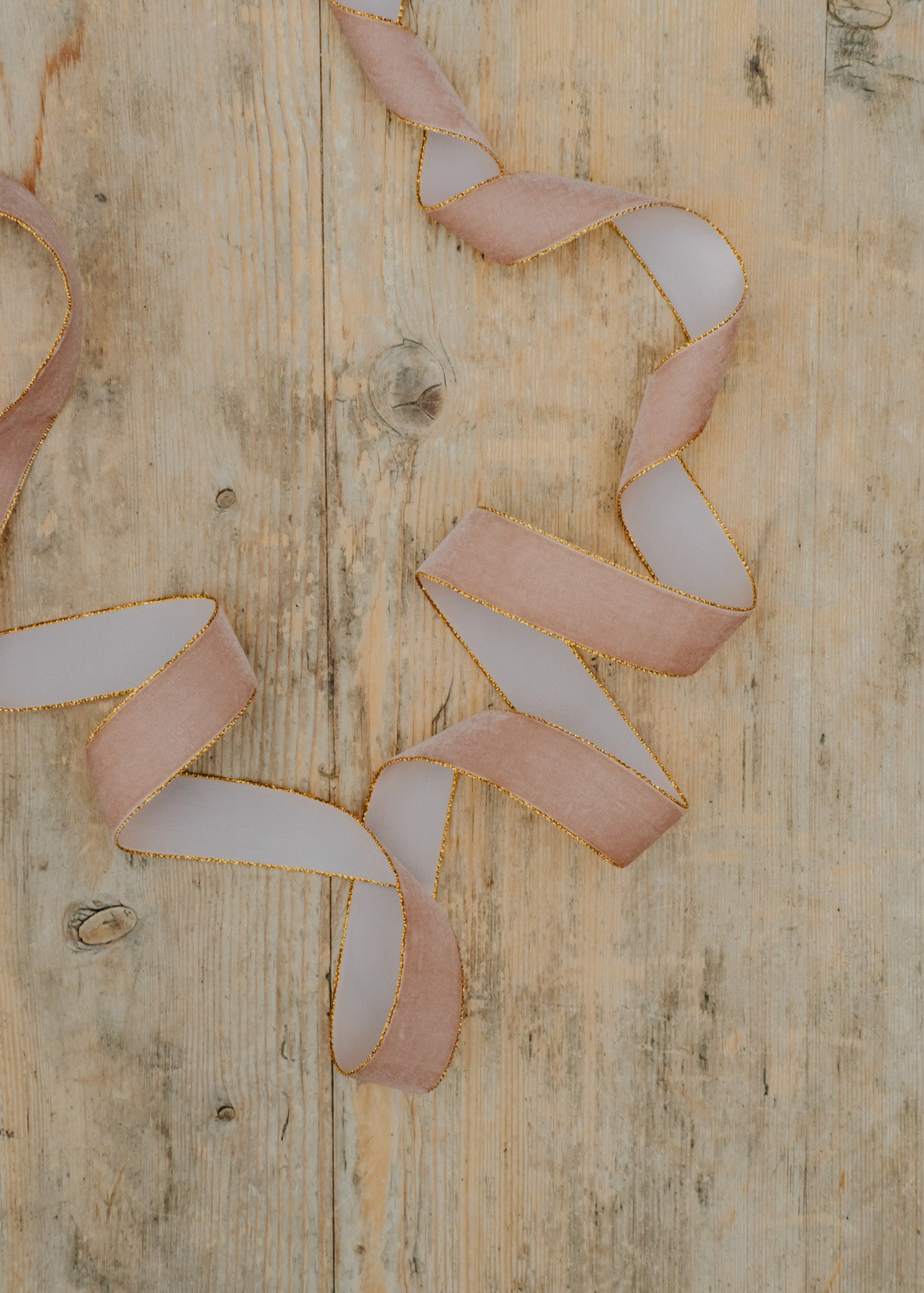 Velvety Gold Ribbon in Dark Rose, 10mx25mm
