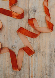Books Velvety Gold Ribbon in Sienna, 10mx25mm
