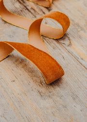 Vivant Velvety Gold Ribbon in Sienna, 10mx25mm