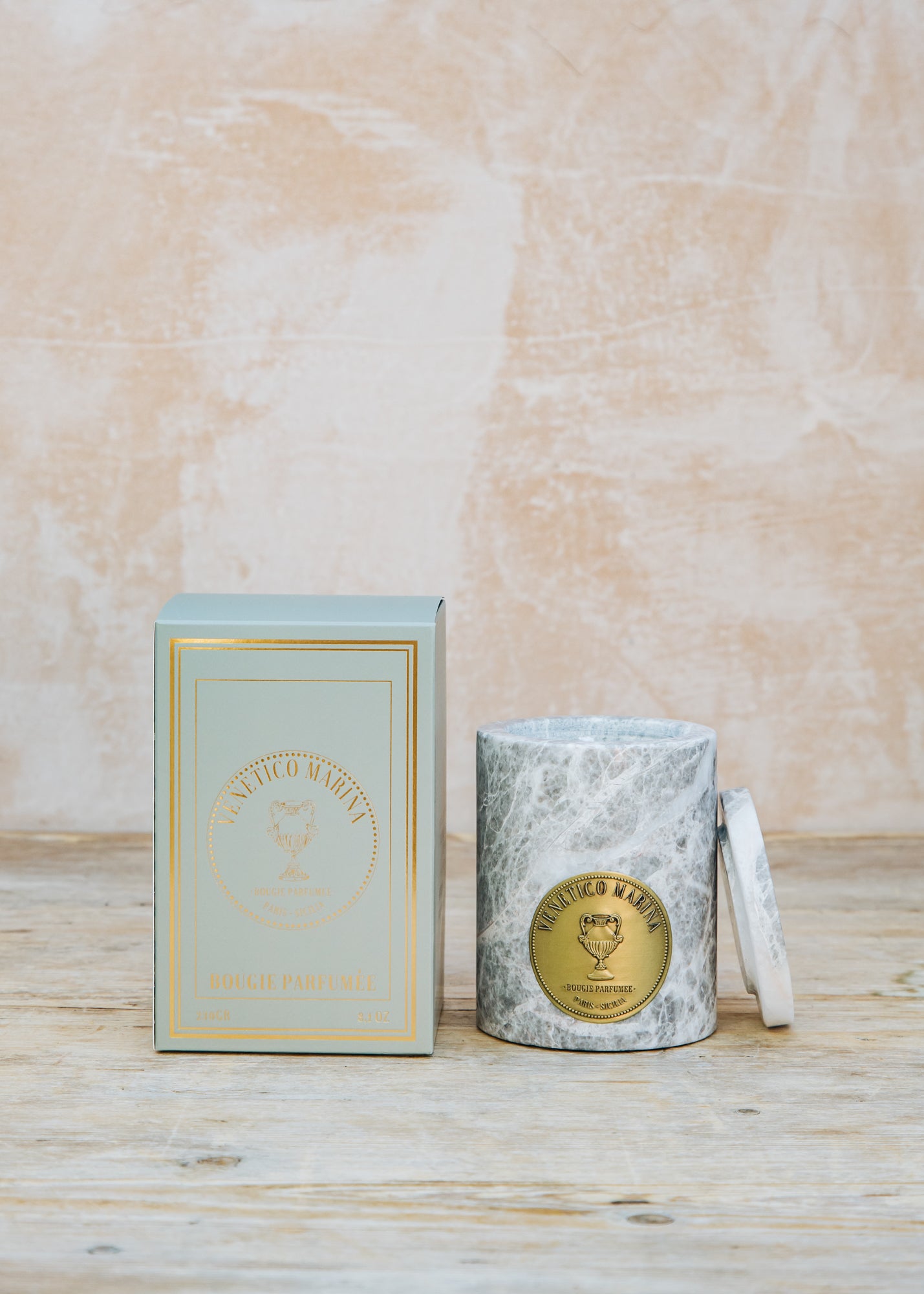 Venetico Marina Salina Grey Marble Candle