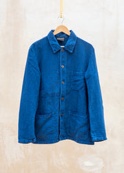 Linen Chore Jacket in Blue