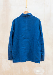 Vétra Linen Chore Jacket in Blue