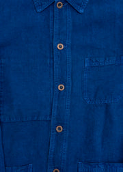 Vétra Linen Chore Jacket in Blue