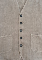 Vétra Linen Waistcoat in Rigging