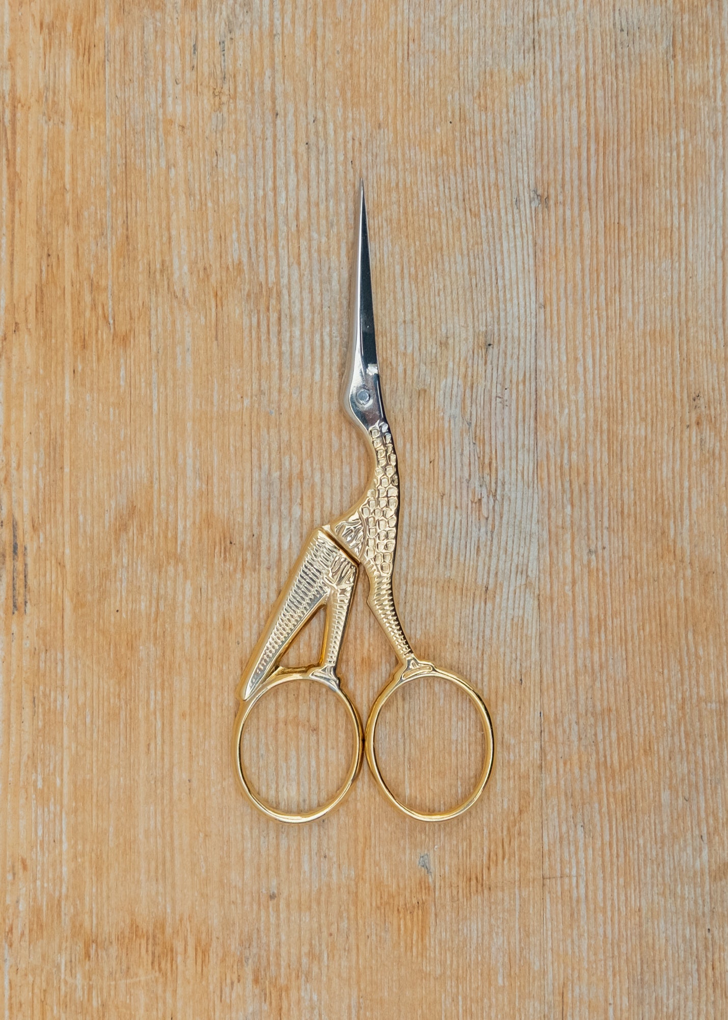 Gold Plated Stork Tailors Scissors