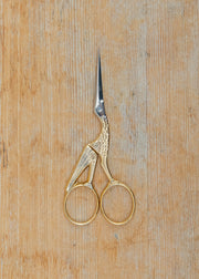 Gold Plated Stork Tailors Scissors