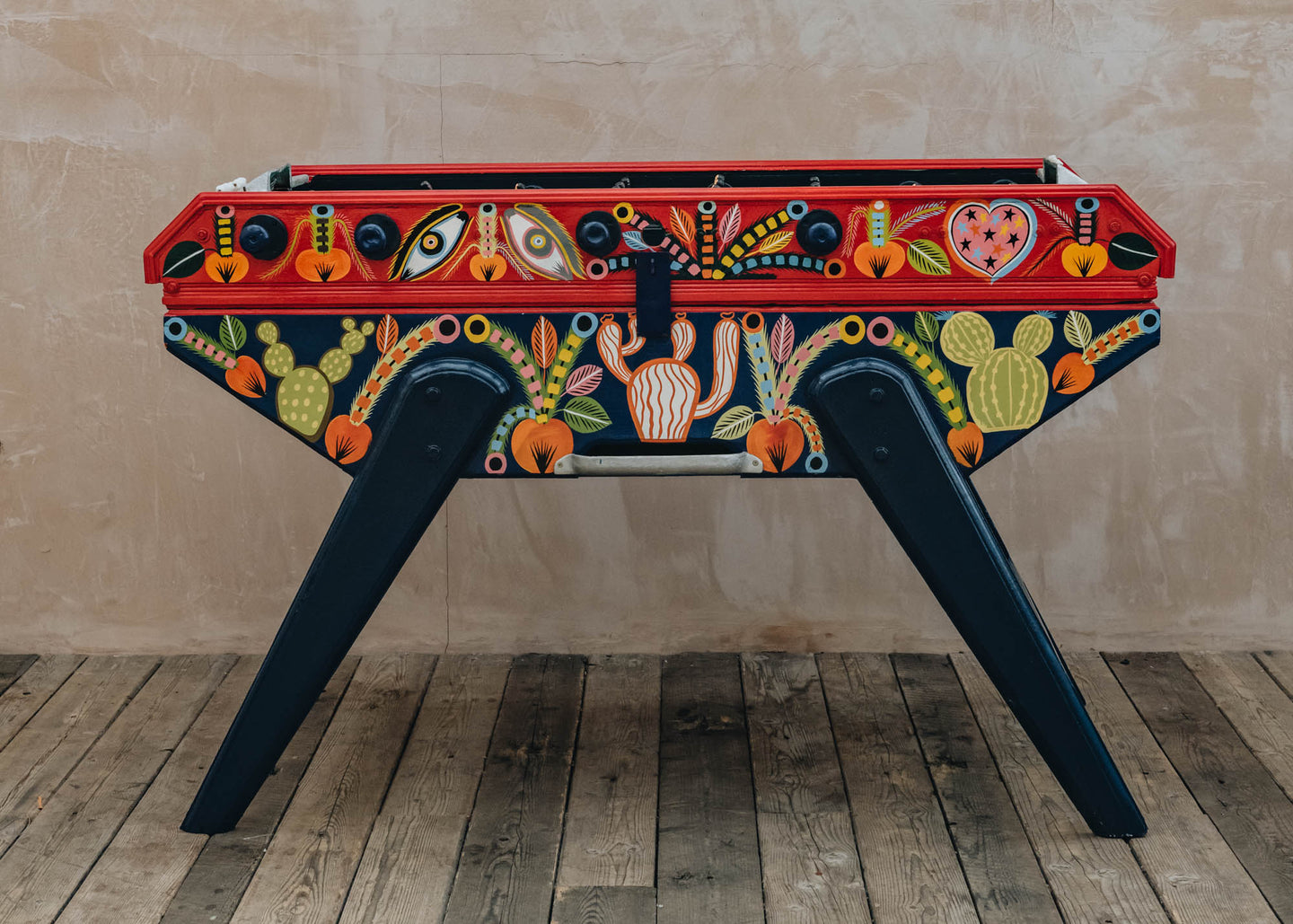 Vintage Football Table in Red and Blue